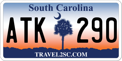 SC license plate ATK290