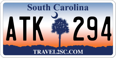 SC license plate ATK294