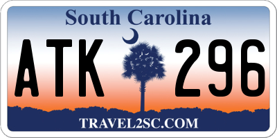 SC license plate ATK296