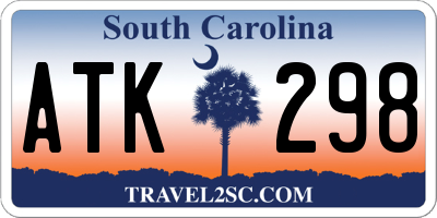 SC license plate ATK298