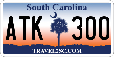 SC license plate ATK300