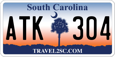 SC license plate ATK304