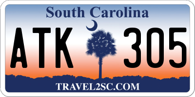 SC license plate ATK305