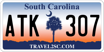 SC license plate ATK307