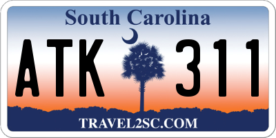 SC license plate ATK311