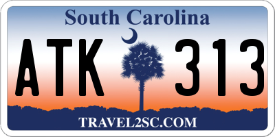 SC license plate ATK313
