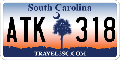SC license plate ATK318