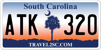 SC license plate ATK320