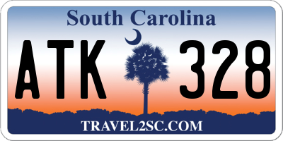 SC license plate ATK328