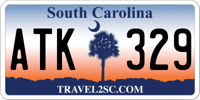 SC license plate ATK329