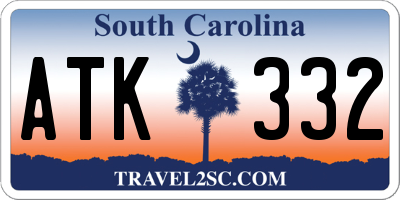 SC license plate ATK332