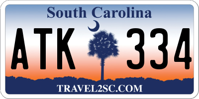 SC license plate ATK334