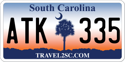 SC license plate ATK335