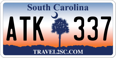 SC license plate ATK337