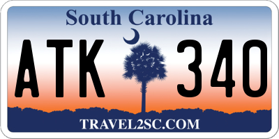 SC license plate ATK340