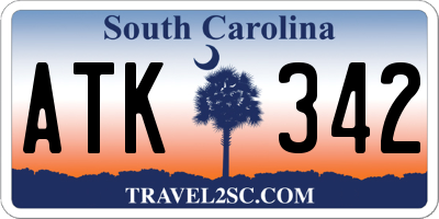 SC license plate ATK342