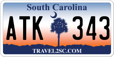 SC license plate ATK343