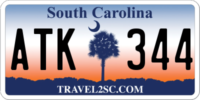 SC license plate ATK344