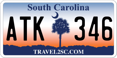 SC license plate ATK346