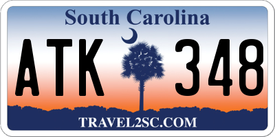 SC license plate ATK348