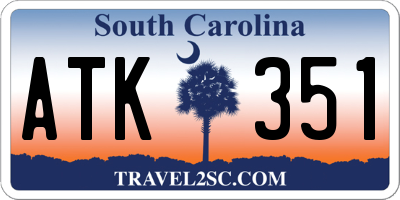 SC license plate ATK351