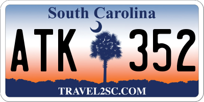 SC license plate ATK352