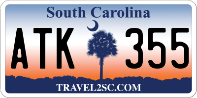 SC license plate ATK355