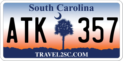 SC license plate ATK357