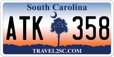 SC license plate ATK358