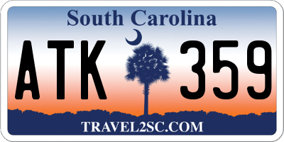 SC license plate ATK359