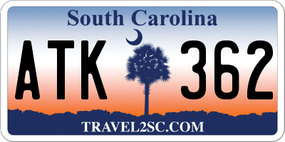 SC license plate ATK362
