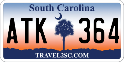 SC license plate ATK364