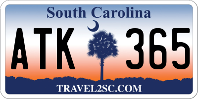 SC license plate ATK365