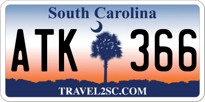 SC license plate ATK366