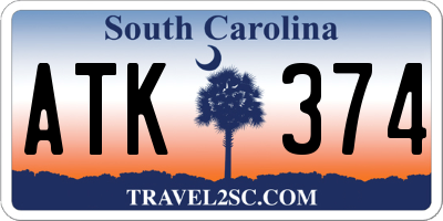 SC license plate ATK374