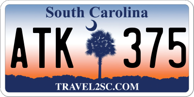 SC license plate ATK375