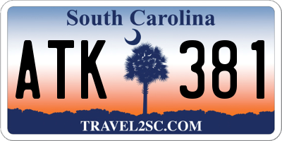SC license plate ATK381