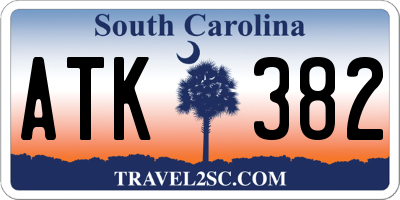 SC license plate ATK382