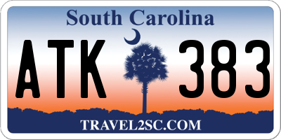 SC license plate ATK383