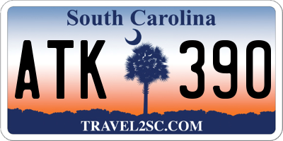 SC license plate ATK390
