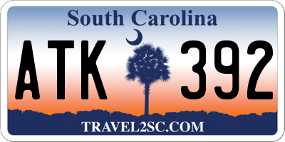 SC license plate ATK392