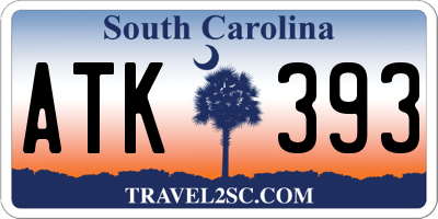 SC license plate ATK393