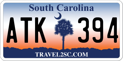 SC license plate ATK394