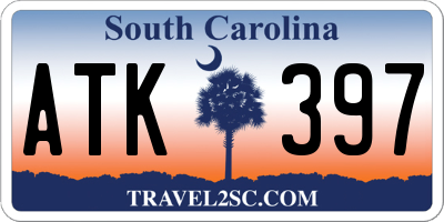 SC license plate ATK397
