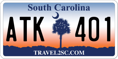 SC license plate ATK401