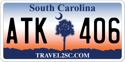 SC license plate ATK406