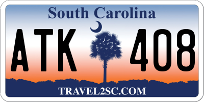 SC license plate ATK408