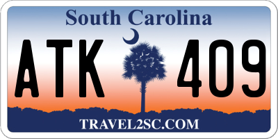 SC license plate ATK409