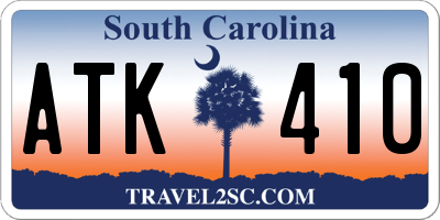 SC license plate ATK410