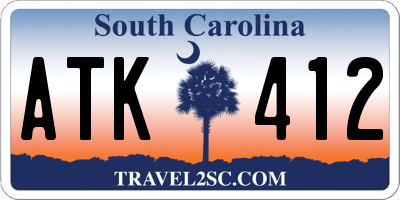 SC license plate ATK412